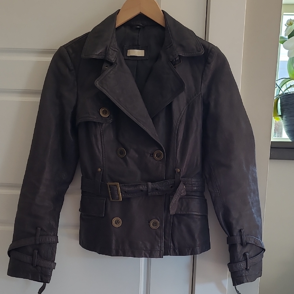 Laura Scott Leather Jacket. Size 8